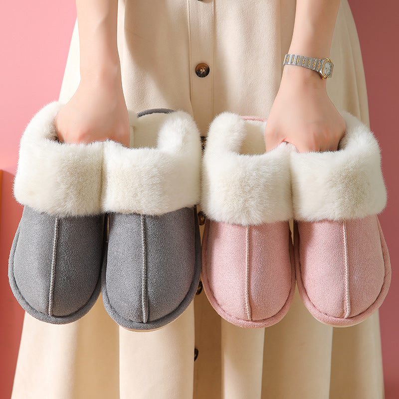 Women's Suede Winter Cotton Slippers - EnigmaParis