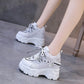 Women's Breathable Mesh Leisure Sports Platform Shoes.
