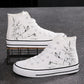 Ink Bamboo High-Top Canvas Sneakers - Couples' Ethnic Leisure Shoes