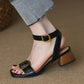 Women's Belt Buckle Flat Sandals