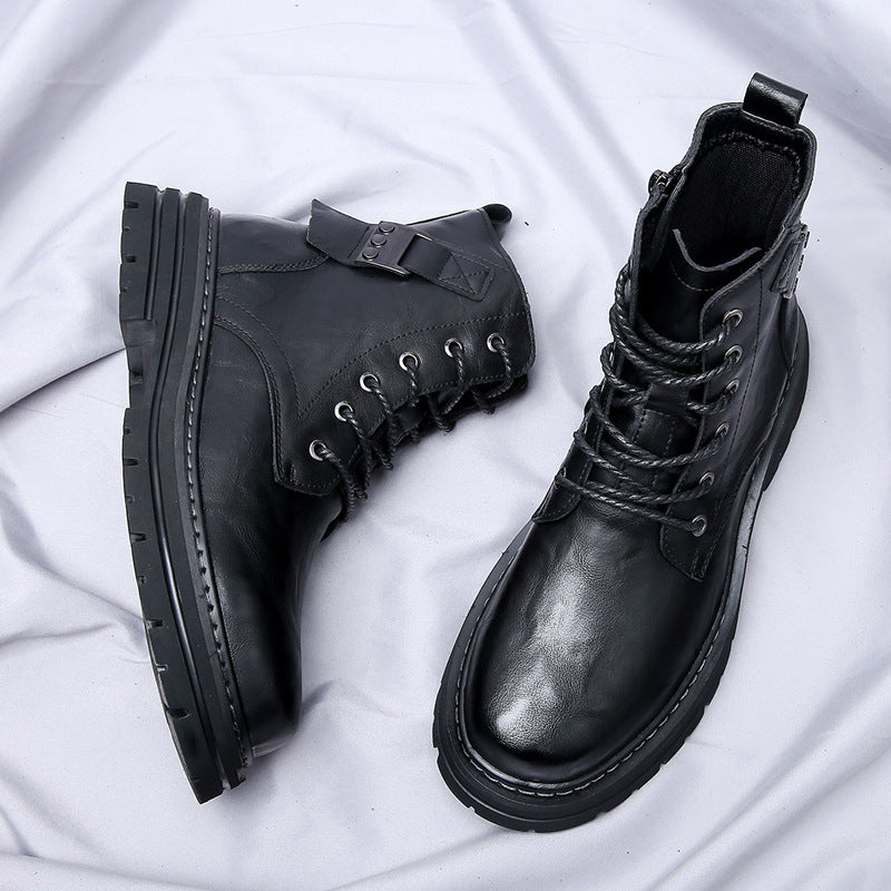 Warm and Stylish Autumn & Winter Men's Boots | Thick Bottom, Round Toe | Enigma Paris - EnigmaParis