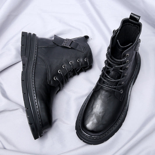 Warm and Stylish Autumn & Winter Men's Boots | Thick Bottom, Round Toe | Enigma Paris - EnigmaParis