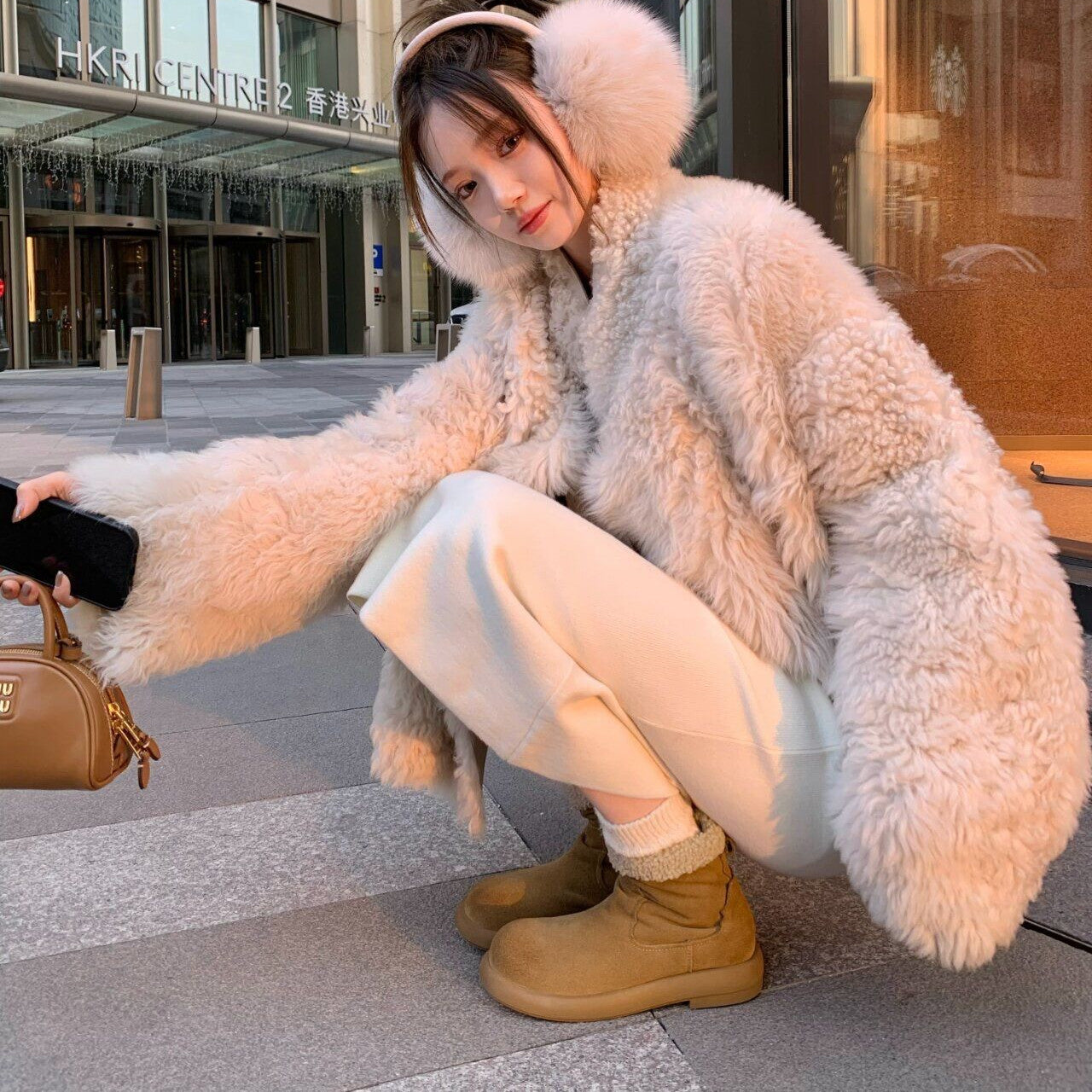 Lamb Fur Snow Boots Genuine Leather Warm Retro - EnigmaParis