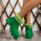 Winter Ankle Boots Fashoin Thick-soled Thickened Snow Boots For Women Plush Shoes - EnigmaParis
