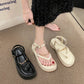 Trendy 2024 Summer Sandals for Women | Vintage Pearl Toeless Shoes - EnigmaParis