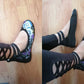 Veowalk Vintage Women Cotton Flower Embroidery Shoes Ladies Casual Chinese Style Comfortable Soft Canvas Dance Ballets Ballerina