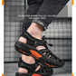 New Summer Genuine Leather Men Sandals Fashion Design Breathable Casual Shoes Men Soft Bottom Outdoor Beach Sandals Big Size 48