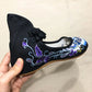 Veowalk Vintage Women Cotton Flower Embroidery Shoes Ladies Casual Chinese Style Comfortable Soft Canvas Dance Ballets Ballerina
