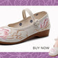 Veowalk Vintage Women Cotton Flower Embroidery Shoes Ladies Casual Chinese Style Comfortable Soft Canvas Dance Ballets Ballerina