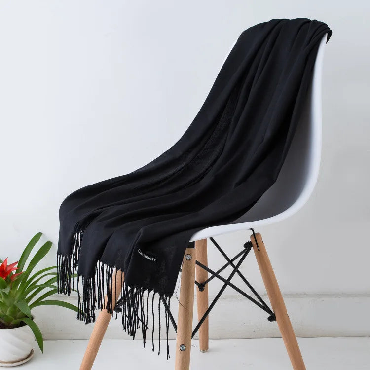 New Cashmere Wool Scarf | Thin & Warm Winter Shawl | Unisex Pashmina Wrap | EnigmaParis