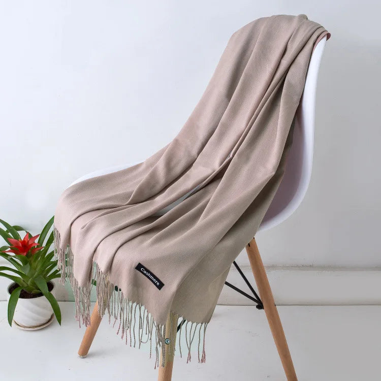 New Cashmere Wool Scarf | Thin & Warm Winter Shawl | Unisex Pashmina Wrap | EnigmaParis