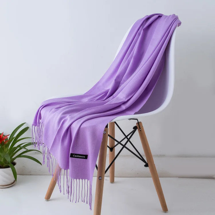 New Cashmere Wool Scarf | Thin & Warm Winter Shawl | Unisex Pashmina Wrap | EnigmaParis