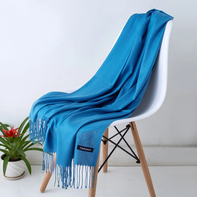 New Cashmere Wool Scarf | Thin & Warm Winter Shawl | Unisex Pashmina Wrap | EnigmaParis