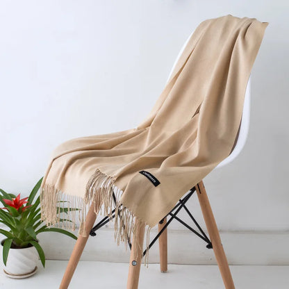 New Cashmere Wool Scarf | Thin & Warm Winter Shawl | Unisex Pashmina Wrap | EnigmaParis