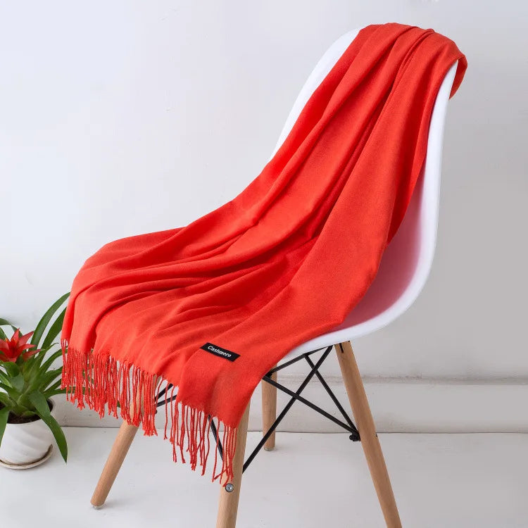New Cashmere Wool Scarf | Thin & Warm Winter Shawl | Unisex Pashmina Wrap | EnigmaParis
