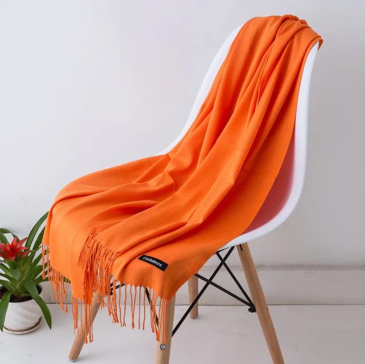 New Cashmere Wool Scarf | Thin & Warm Winter Shawl | Unisex Pashmina Wrap | EnigmaParis