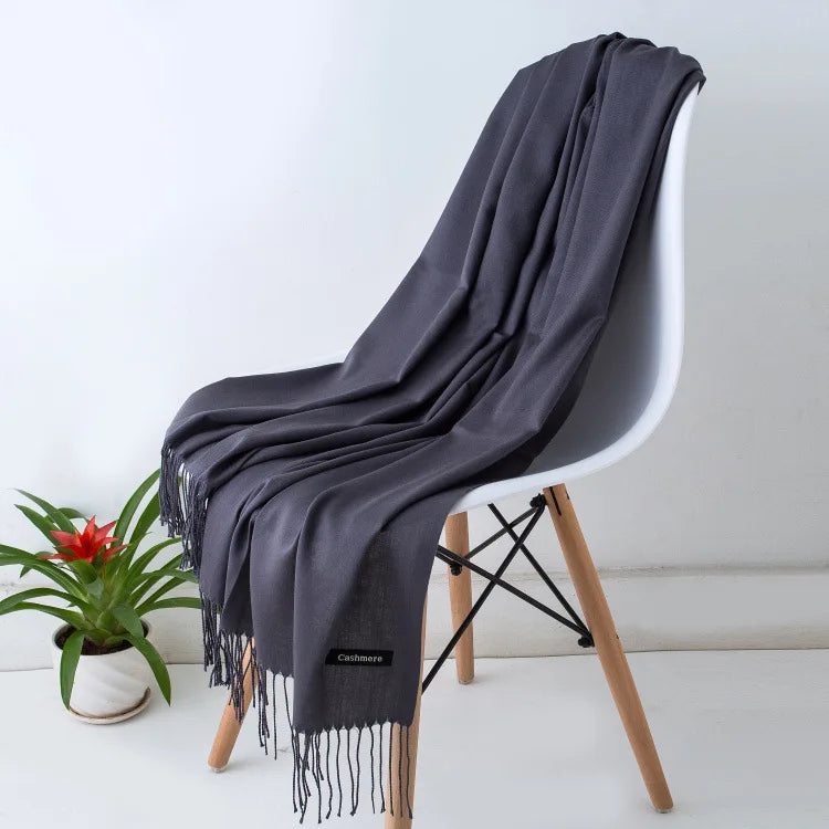 New Cashmere Wool Scarf | Thin & Warm Winter Shawl | Unisex Pashmina Wrap | EnigmaParis
