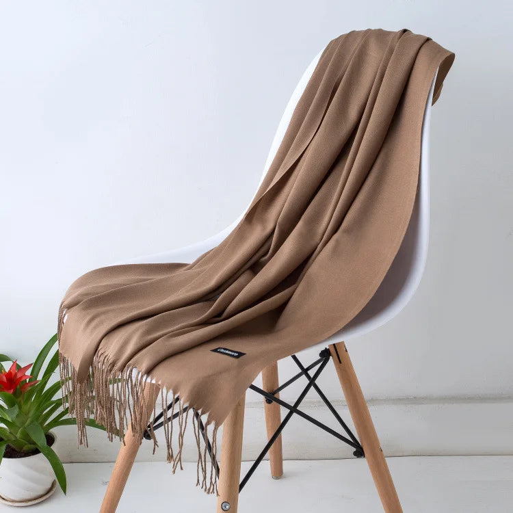 New Cashmere Wool Scarf | Thin & Warm Winter Shawl | Unisex Pashmina Wrap | EnigmaParis