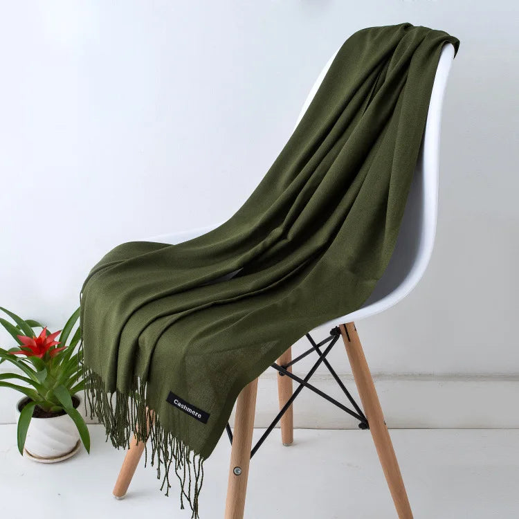 New Cashmere Wool Scarf | Thin & Warm Winter Shawl | Unisex Pashmina Wrap | EnigmaParis