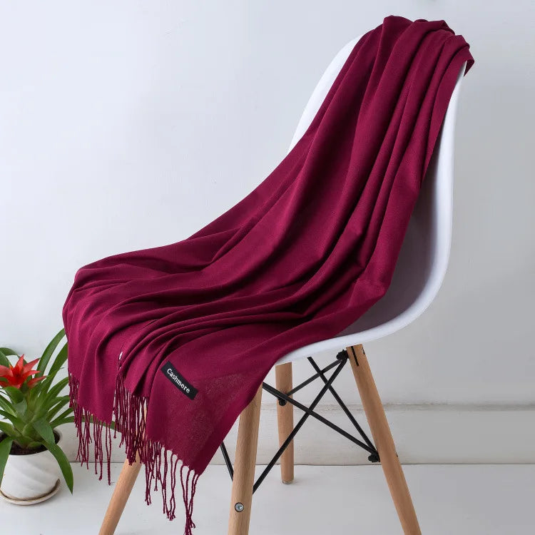 New Cashmere Wool Scarf | Thin & Warm Winter Shawl | Unisex Pashmina Wrap | EnigmaParis