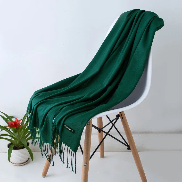 New Cashmere Wool Scarf | Thin & Warm Winter Shawl | Unisex Pashmina Wrap | EnigmaParis
