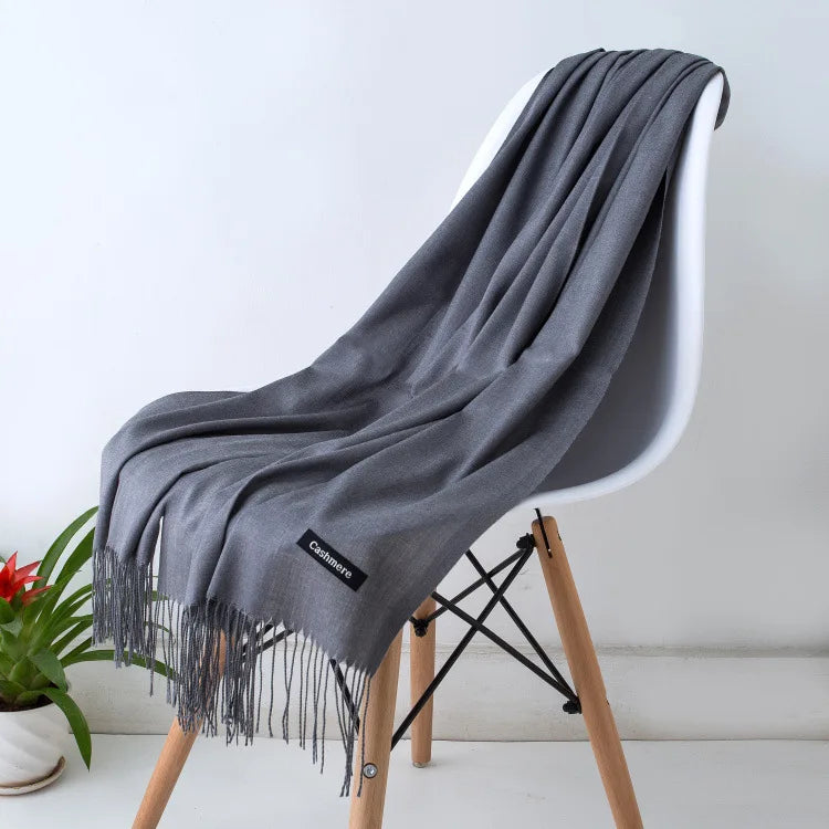 New Cashmere Wool Scarf | Thin & Warm Winter Shawl | Unisex Pashmina Wrap | EnigmaParis