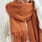 Solidlove 100% Wool Winter Scarf | Women's Fashion Cashmere Poncho Wrap | Elegant Scarves for Ladies | EnigmaParis