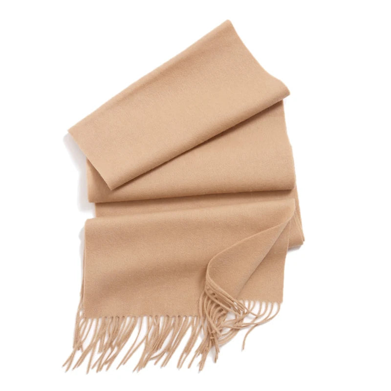 Solidlove 100% Wool Winter Scarf | Women's Fashion Cashmere Poncho Wrap | Elegant Scarves for Ladies | EnigmaParis