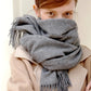 Solidlove 100% Wool Winter Scarf | Women's Fashion Cashmere Poncho Wrap | Elegant Scarves for Ladies | EnigmaParis