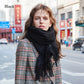 Solidlove 100% Wool Winter Scarf | Women's Fashion Cashmere Poncho Wrap | Elegant Scarves for Ladies | EnigmaParis