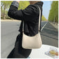 New Women's Fashion Handbags Retro Solid Color PU Leather Shoulder Underarm Bag Casual Women Hobos Handbags
