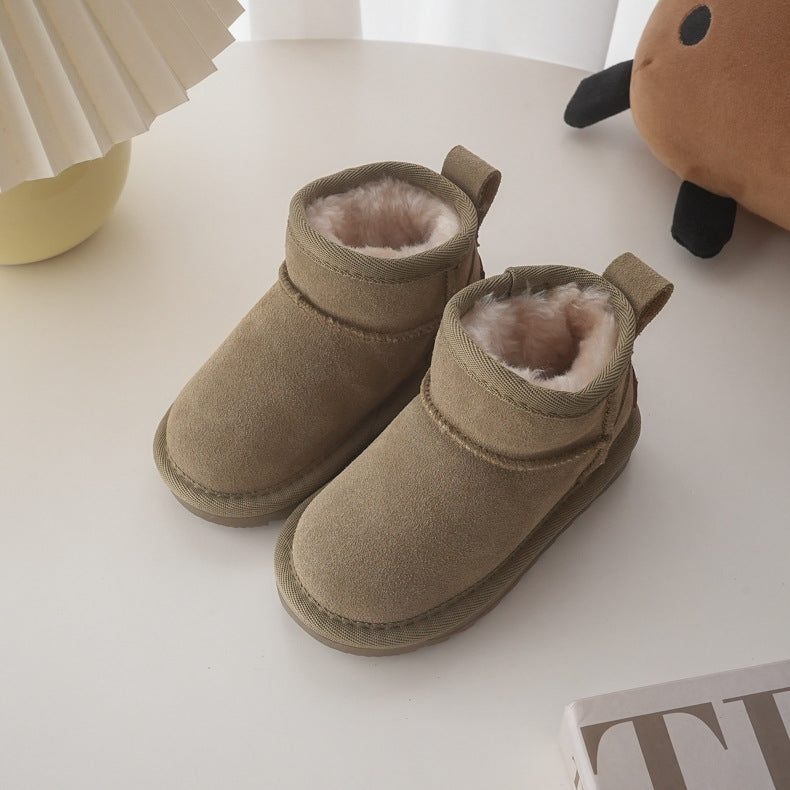 High-top Snow Boots for Children - Fashionable and Simple Solid Color Styles - EnigmaParis