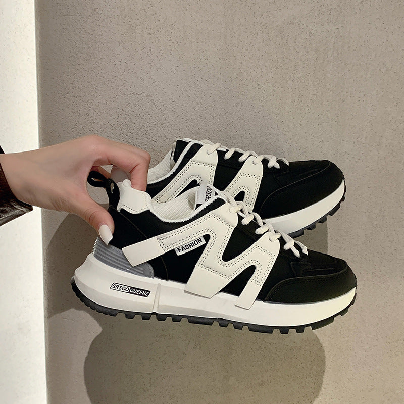 Women's Niche Retro Lightweight German Training Dad Shoes - Stylish and Comfortable Footwear.