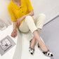 Women's Fashion Shallow Mouth Braided Shoes Pointed Flat Bottom Pumps - EnigmaParis