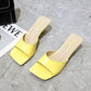 Women’s High Heel Peep Toe Slippers: Square Toe, Perfect for Summer - EnigmaParis