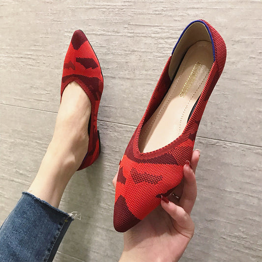 Women's Fashion Casual Woven Flying Woven Foldable Ballet Shoes - EnigmaParis