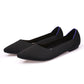 Women's Fashion Soft Bottom Flyknit Pointed Flat Shoes - EnigmaParis
