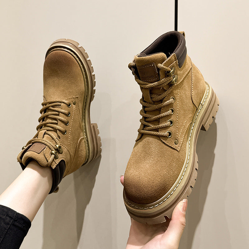Retro Biker's Dr Martens Boots Female Hidden Heel Platform - EnigmaParis