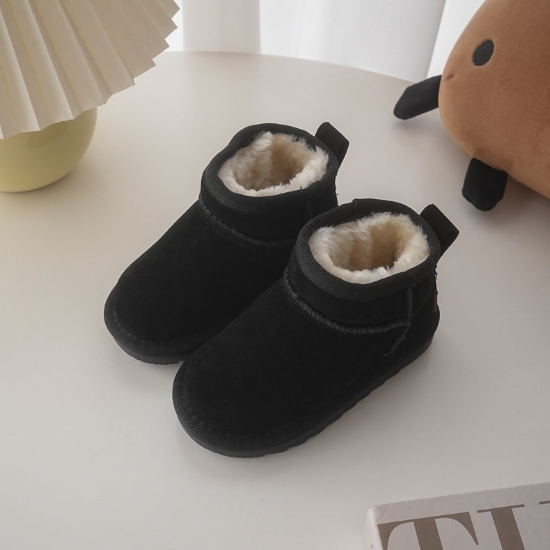 High-top Snow Boots for Children - Fashionable and Simple Solid Color Styles - EnigmaParis