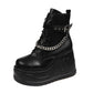 Plus Size Thick-soled Belt Buckle Martin Boots For Women - EnigmaParis