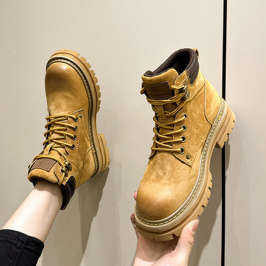 Retro Biker's Dr Martens Boots Female Hidden Heel Platform - EnigmaParis