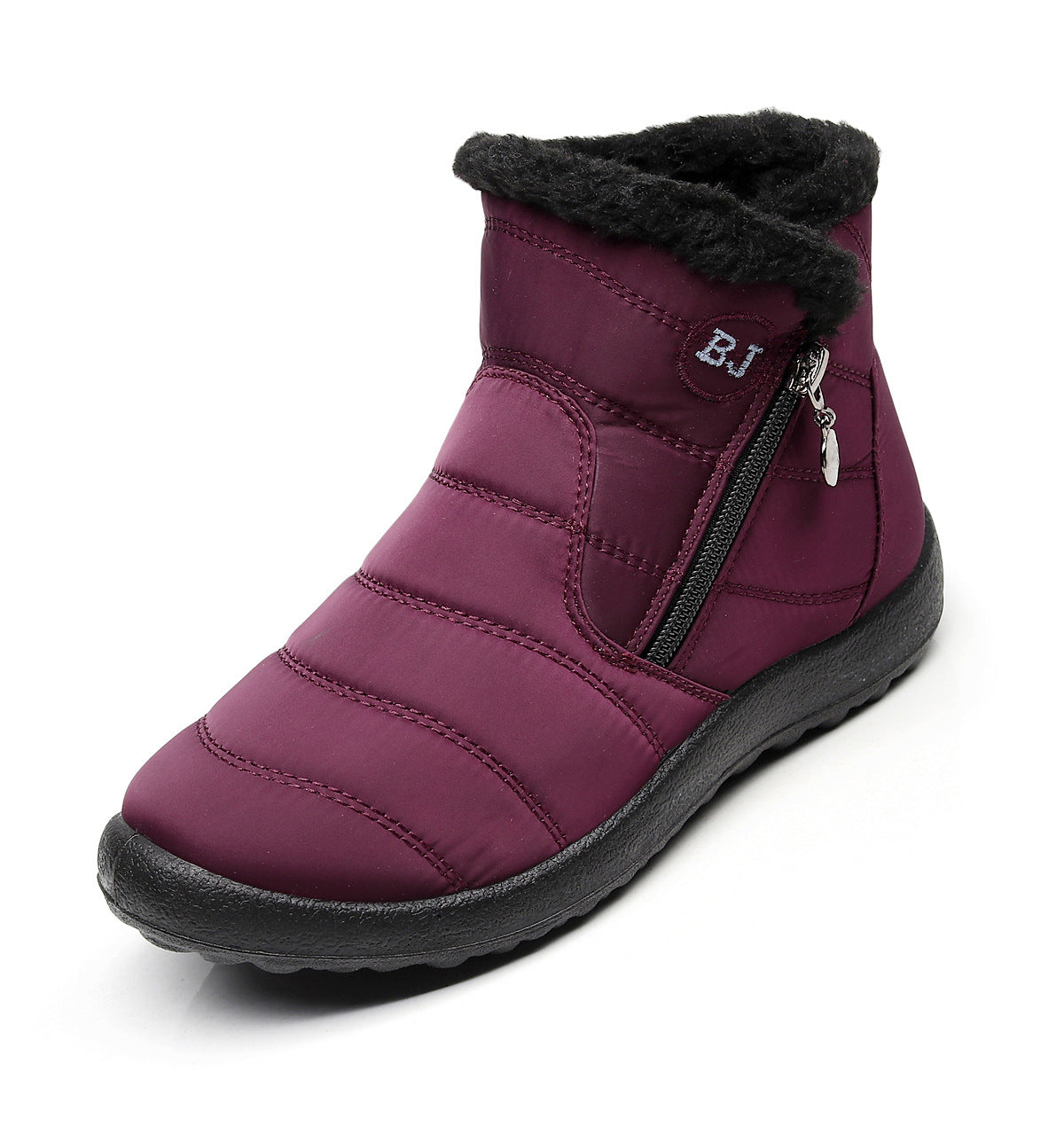 Side Zipper Mid-calf Widened Waterproof Plus Size Snow Boots - EnigmaParis