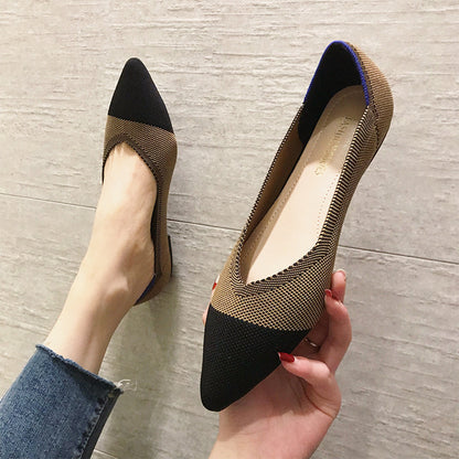 Women's Fashion Casual Woven Flying Woven Foldable Ballet Shoes - EnigmaParis