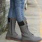 Solid Color Snow Boots Autumn And Winter Women's Mid-calf Flat Heel