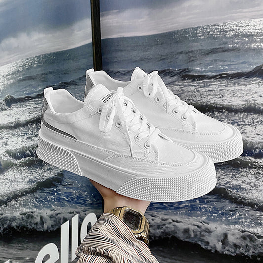 Canvas Breathable Low-Top Platform - Men's Casual Sneakers