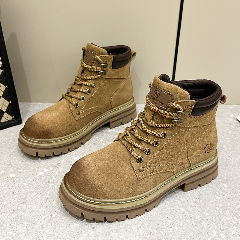 Retro Biker's Dr Martens Boots Female Hidden Heel Platform - EnigmaParis