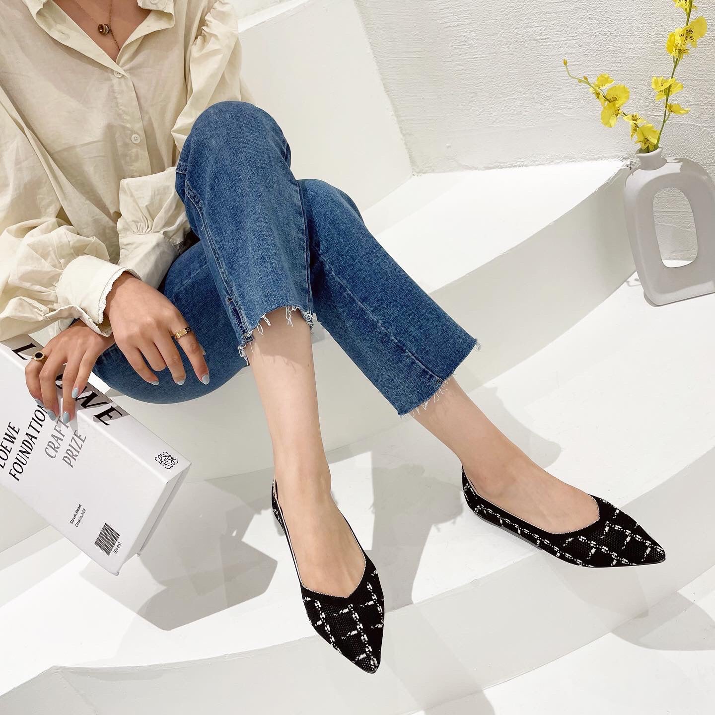 Women's Fashionable Casual Low-cut Flying Flat Shoes - EnigmaParis