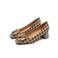 Chunky Heel Mary Jane Shoes Metal Buckle Commuter