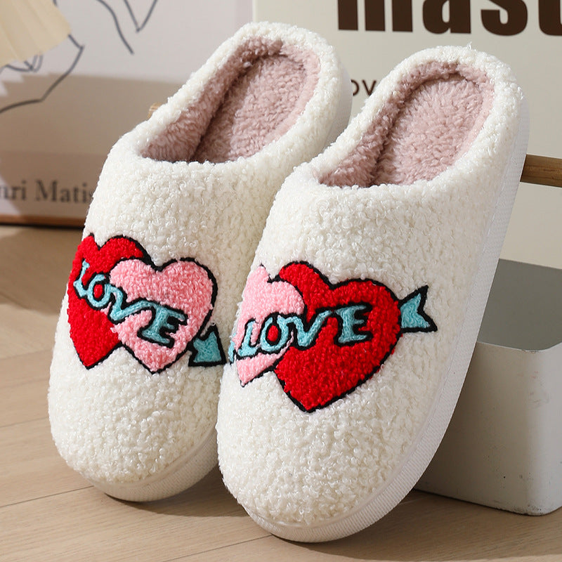 Women's Home Slippers Fashion Plush House Shoes For Valentine's Day - EnigmaParis
