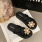 Wind Thick Bottom Sweet Fashion Vacation Flower Slippers - EnigmaParis